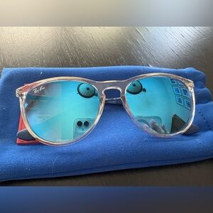 Ray-Ban Transparent Frame with Blue Lenses